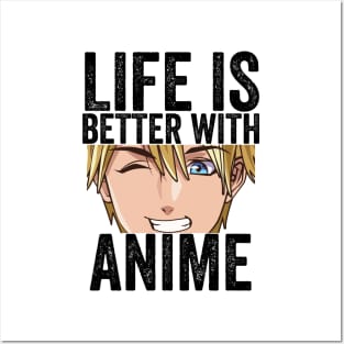 Funny Anime Merch - Life is Better With Anime Posters and Art